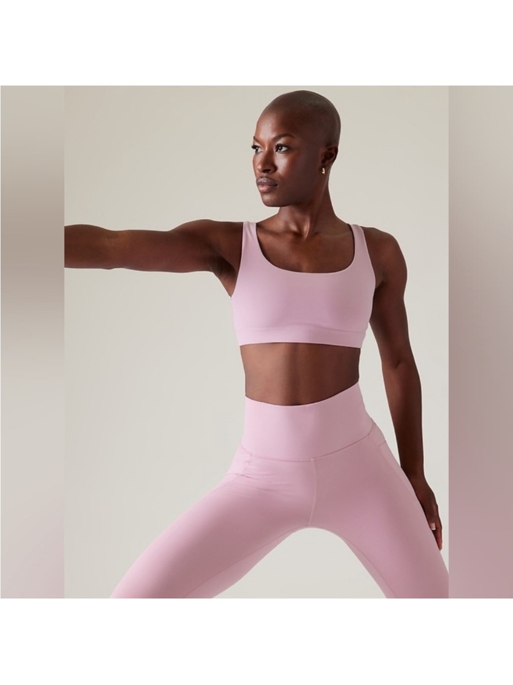 Athleta Exhale sports bra, pink  size L